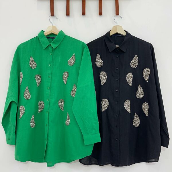 شومیز سنگ دوزی شده برند اورفئو